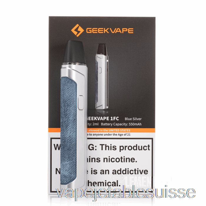 Vape Suisse Geek Vape Aegis One & 1fc Pod System [1fc] Bleu Argent